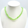 Thick crystal necklace Apple green