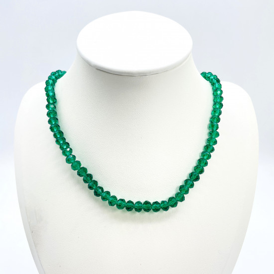 Venta al por mayor perlas para profesionales Felizz, Collar cristales gruesos Verde oscuro