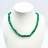 Thick crystal necklace Dark green