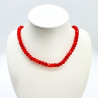 Collar de cristal grueso rojo