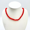 Thick crystal necklace Red