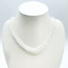 Thick white crystal necklace