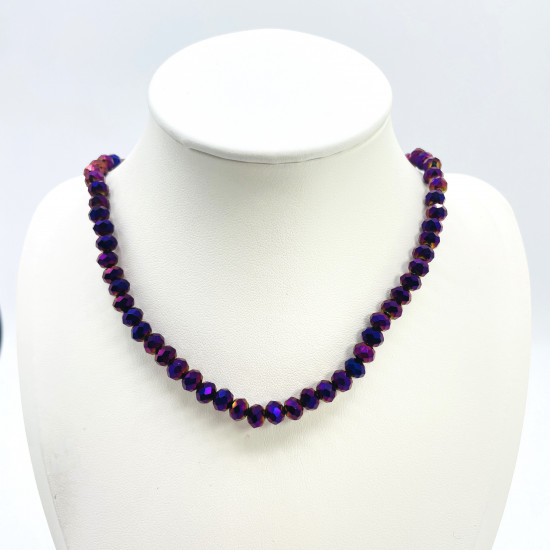 Grossiste en perle pour professionnel Felizz, Collier cistaux épais Violet métallique