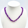 Collier cristaux épais Mauve