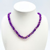 Thick crystal necklace Mauve