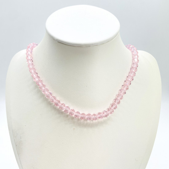 Grossiste en perle pour professionnel Felizz, Collier cistaux épais Rose clair