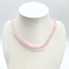 Collar de cristales gruesos Rosa claro