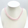 Necklace with thick crystals Light pink