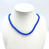 Collar de cristal fino azul oscuro