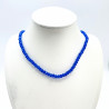 Dark blue fine crystal necklace