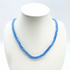 Light blue fine crystal necklace