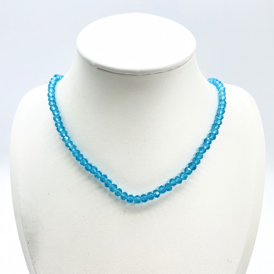 Grossiste en perle pour professionnel Felizz, Collier cistaux fins Bleu turquoise