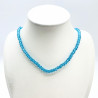 Collier cristaux fins Bleu turquoise