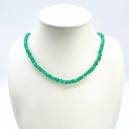 Grossista di perle professionali Felizz, collana di cristallo fine verde