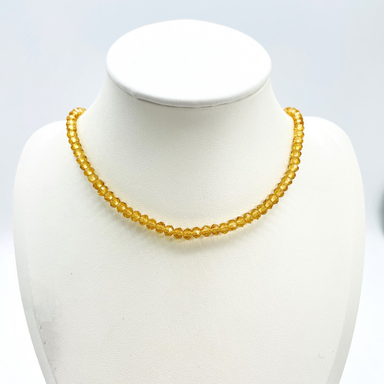 Grossista di perle professionale Felizz, collana di cristallo fine arancione