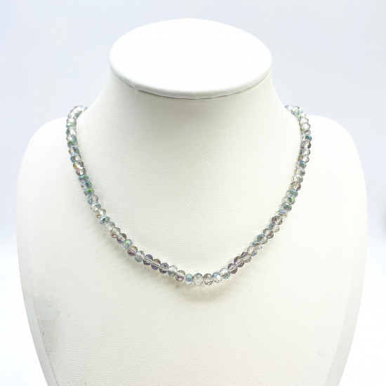 Mayorista profesional de perlas Felizz, Collar de cristal fino gris