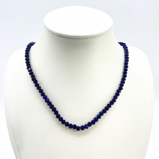Mayorista profesional de perlas Felizz, Collar de cristal fino Violeta metalizado