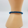 Thick crystal bracelet Metallic blue
