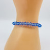 Armband aus dicken Kristallen Hellblau