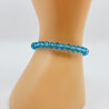 Bracciale in cristallo spesso blu turchese