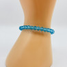 Turquoise blue thick crystal bracelet