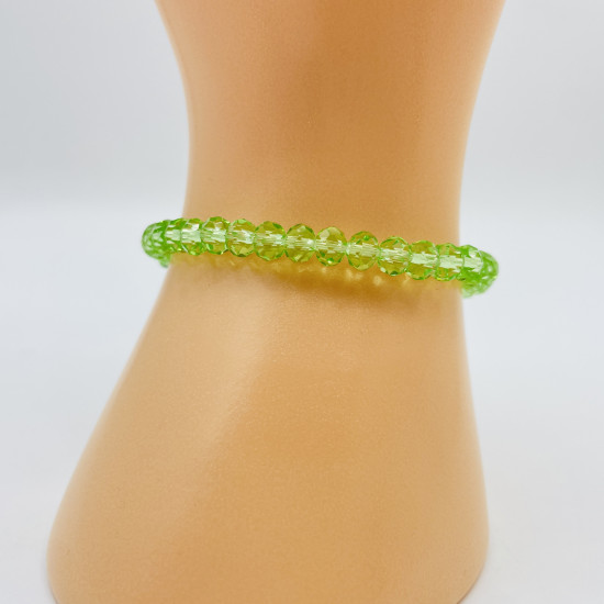 Felizz, Mayorista de abalorios, Pulsera gruesa de cristal verde manzana