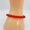 Armband aus dicken Kristallen Rot