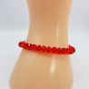 Thick crystal bracelet Red