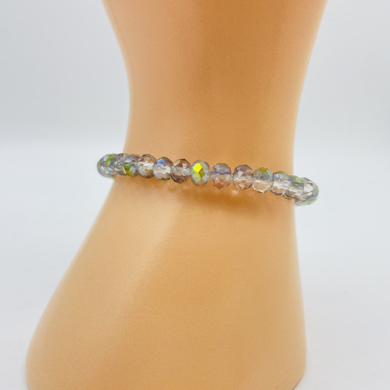 Felizz, Grossista perline, Bracciale in cristallo grigio spesso