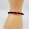 Armband aus dicken Kristallen Metallic Violett