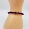 Thick crystals bracelet Metallic violet