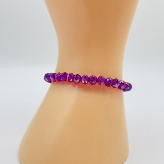 Felizz,  Grossiste perlerie, Bracelet cistaux épais mauve