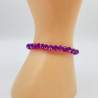 Mauve thick crystal bracelet