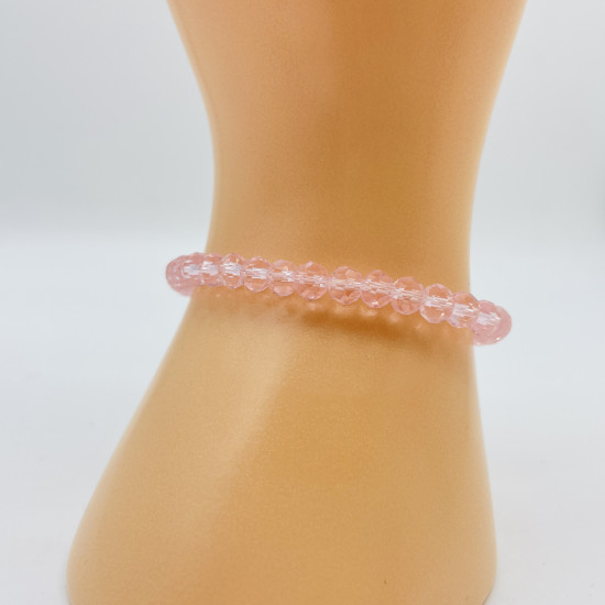 Felizz, Wholesaler Beads, Bracelet thick clear pink crystals