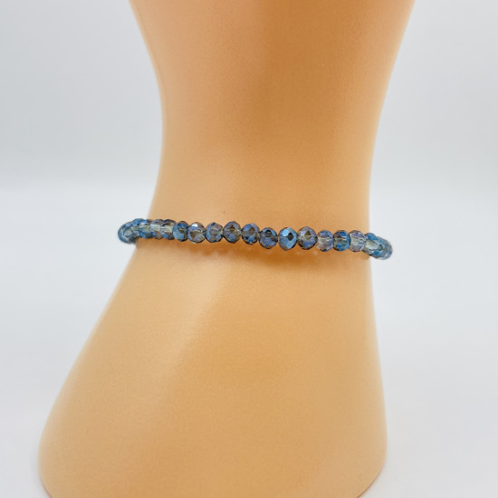 Felizz, Wholesaler Beads, Blue-grey fine crystal bracelet