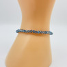 Blue-grey fine crystal bracelet