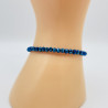 Blue metallic fine crystal bracelet