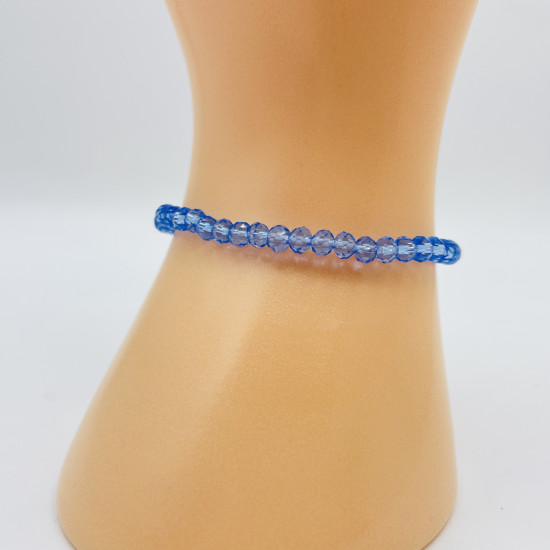 Felizz,  Grossiste perlerie, Bracelet cistaux fins bleu clair