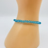 Turquoise blue fine crystal bracelet