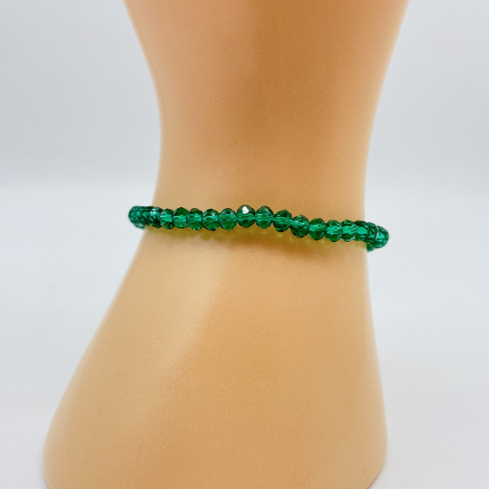 Felizz,  Grossiste perlerie, Bracelet cistaux fins vert foncé