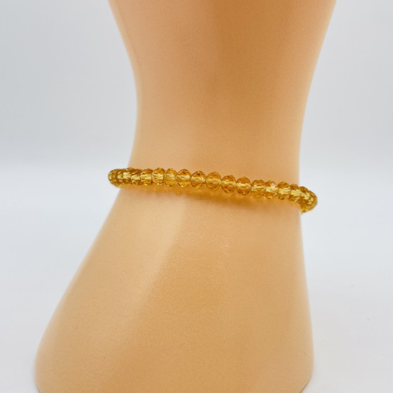 Felizz, Mayorista de abalorios, Pulsera de cristal fino naranja