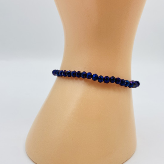 Felizz,  Grossiste perlerie, Bracelet cistaux fins violet métallique