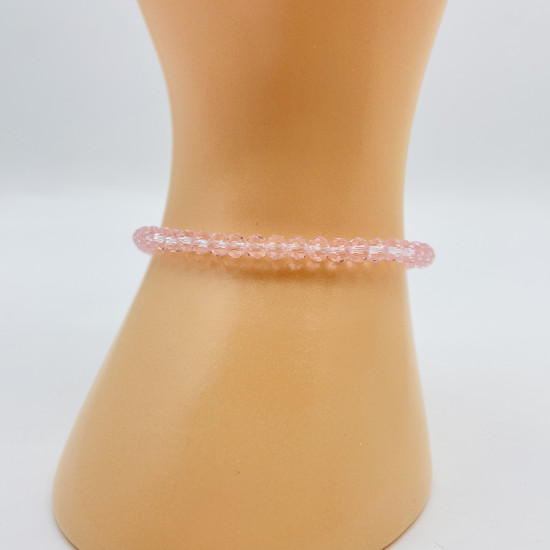 Felizz, Grossista perle, Bracciale in cristallo fine rosa chiaro