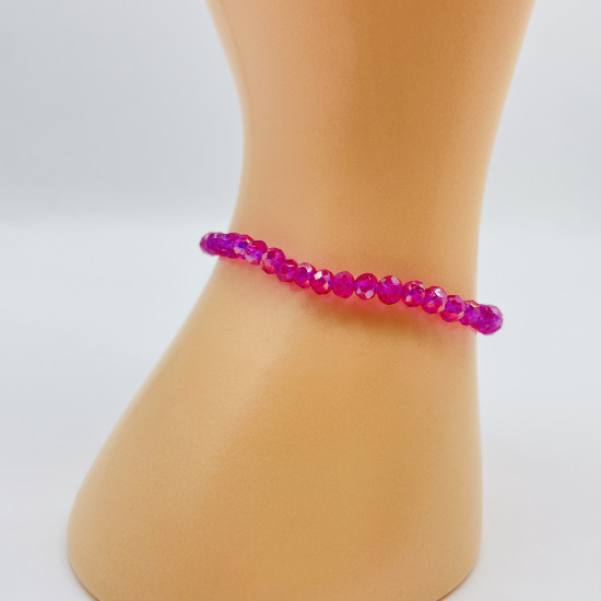 Felizz,  Grossiste perlerie, Bracelet cistaux fins rose foncé