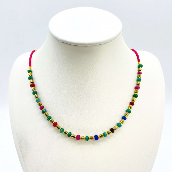 Fournisseur colliers en perles fantaisie, collier perles balinaises GN18-3N