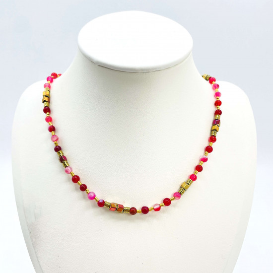 Fournisseur colliers en perles fantaisie, collier perles balinaises GN18-12N