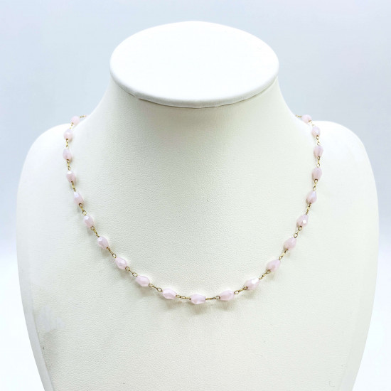 Anbieter von Phantasieperlenketten, Balinesische Perlenkette GN18-19N Rose