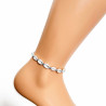 Anklet chain shells grey string