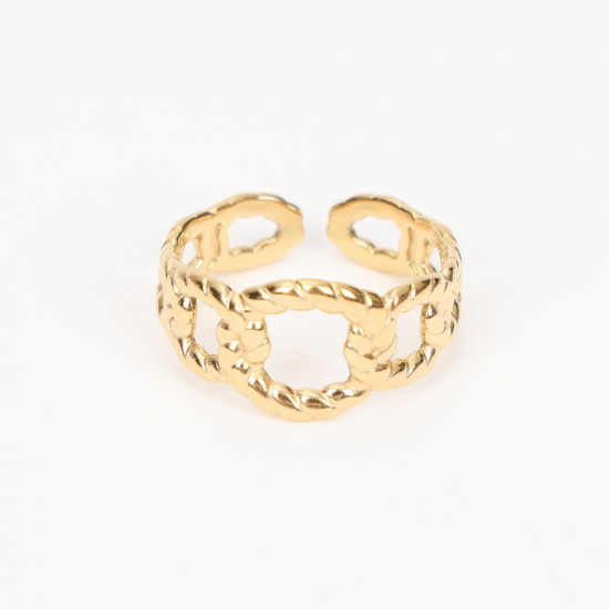 Wholesaler stainless steel jewelry Marseille, extensible gold ring N°300