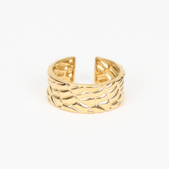 Mayorista joyas acero inoxidable Marsella, anillo oro extensible N°302